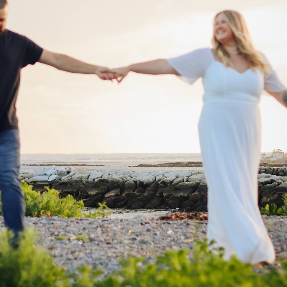 White Baltic Born sweetheart maxi dress
